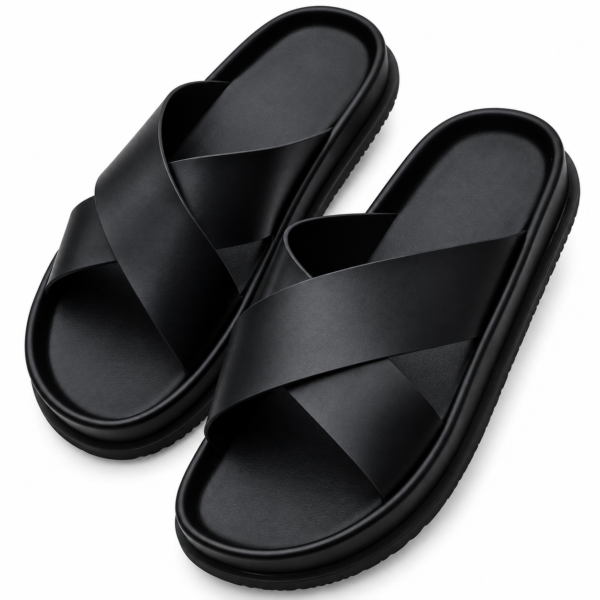 Cross-Strap Comfort Slides